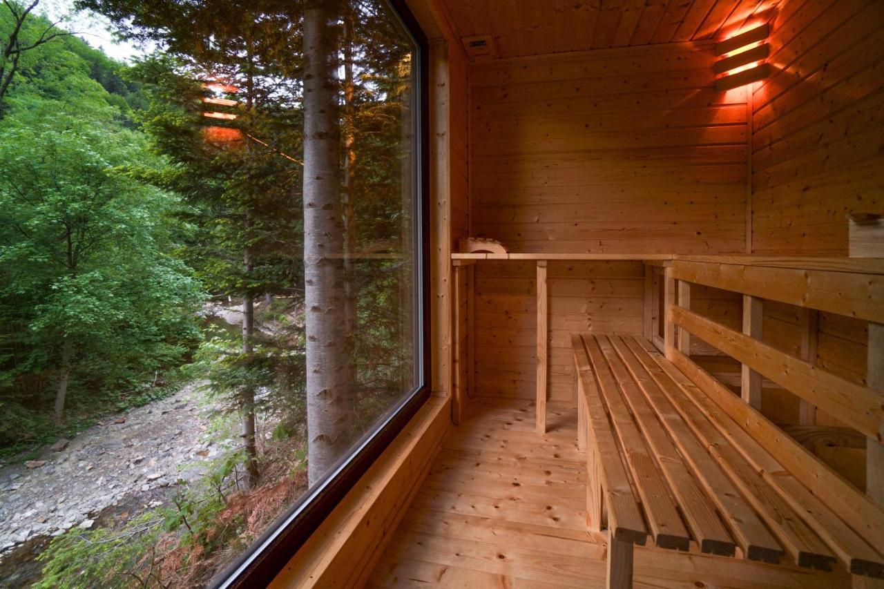 Novosiele Residence - Nad Gorska Rzeka - Lesne Spa Sauna Jacuzzi - Bieszczady Bystre  المظهر الخارجي الصورة