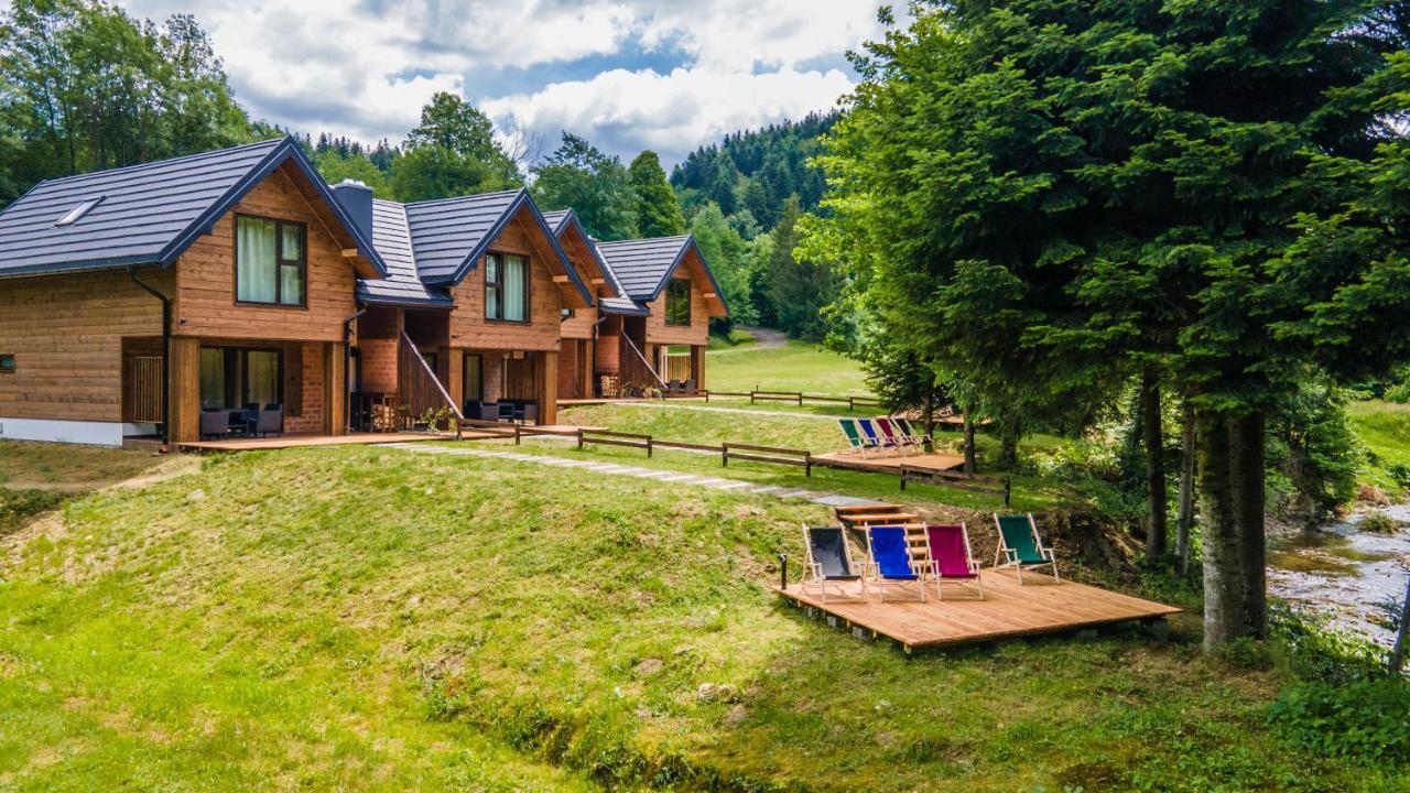 Novosiele Residence - Nad Gorska Rzeka - Lesne Spa Sauna Jacuzzi - Bieszczady Bystre  المظهر الخارجي الصورة