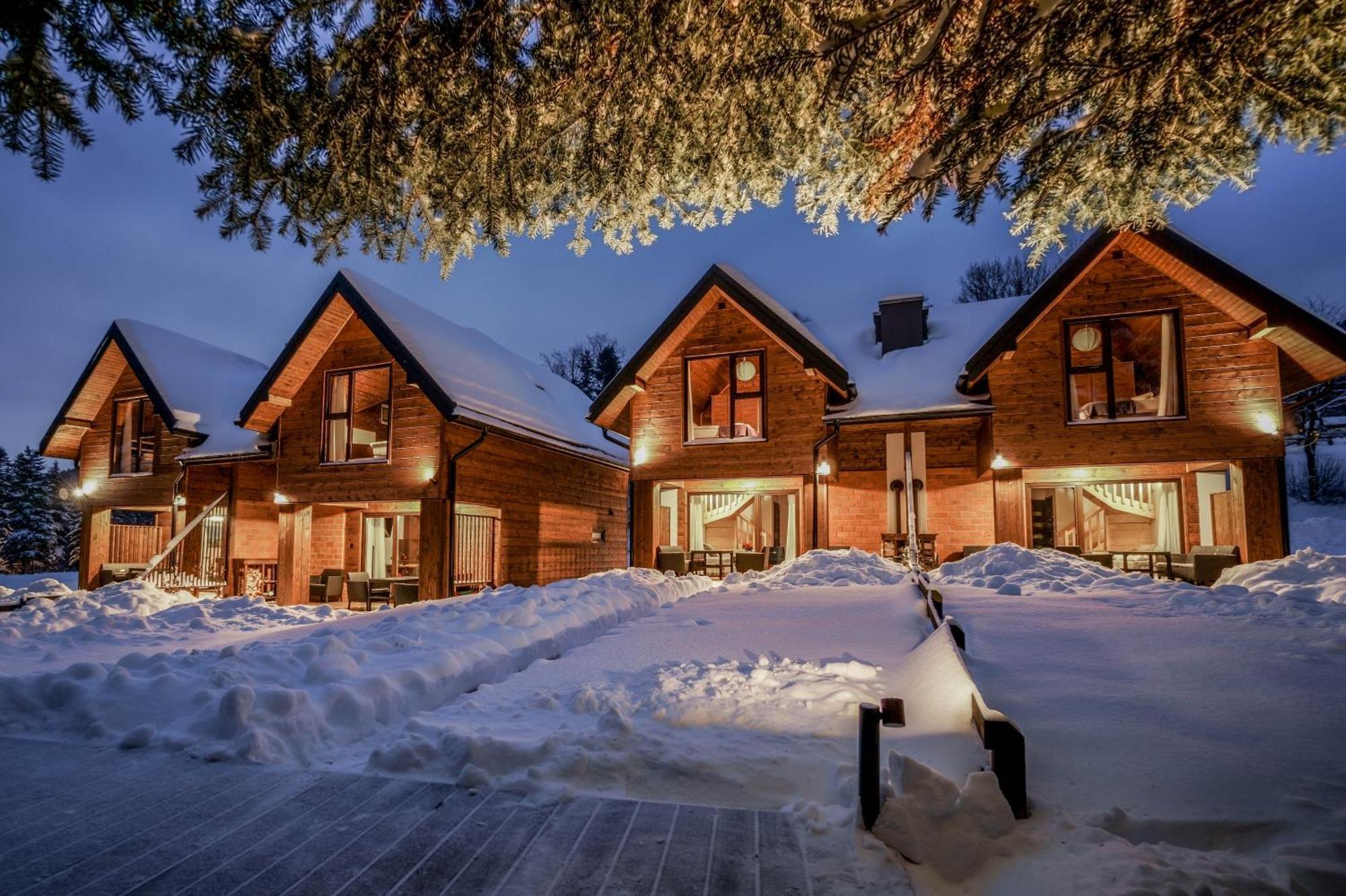 Novosiele Residence - Nad Gorska Rzeka - Lesne Spa Sauna Jacuzzi - Bieszczady Bystre  المظهر الخارجي الصورة